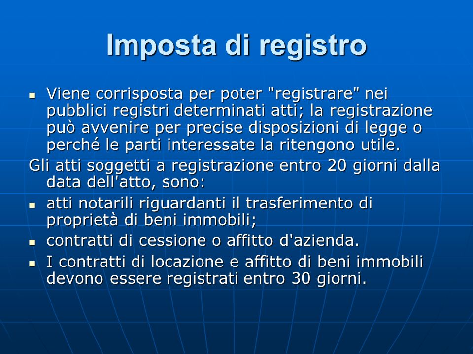 Imposta di registro