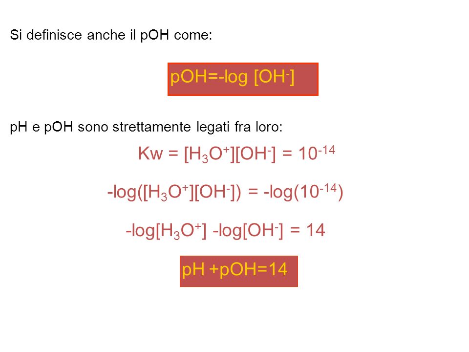 -log([H3O+][OH-]) = -log(10-14)