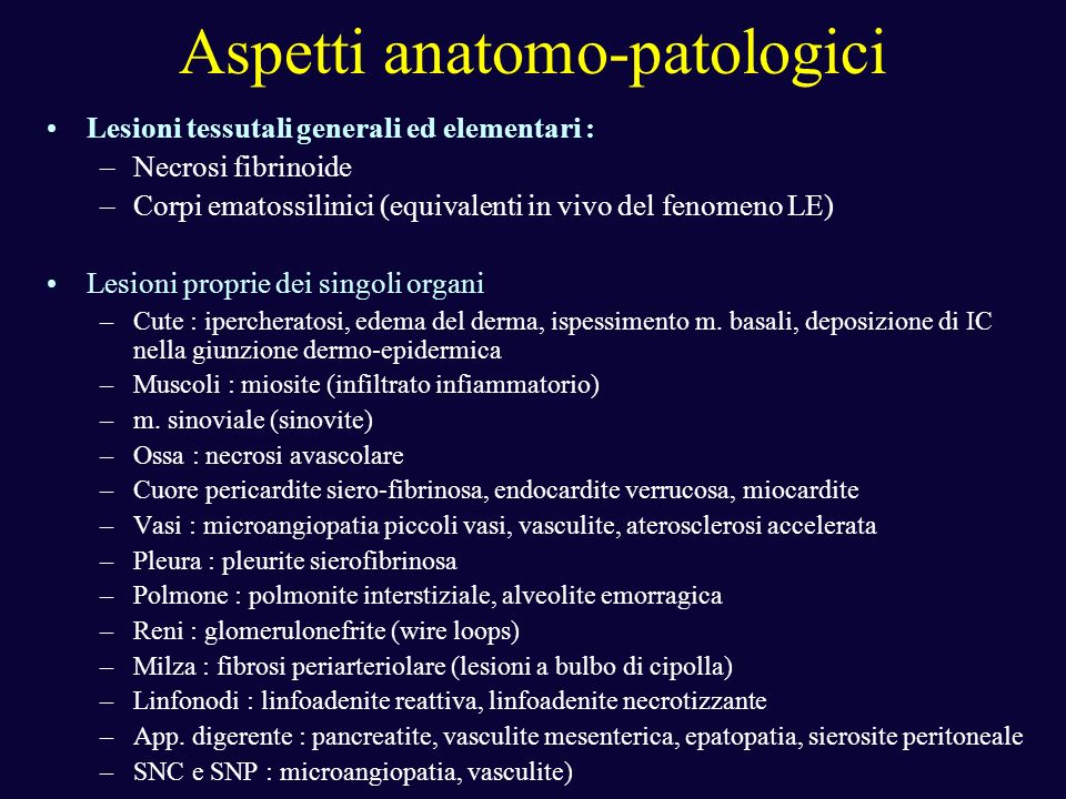 Aspetti anatomo-patologici