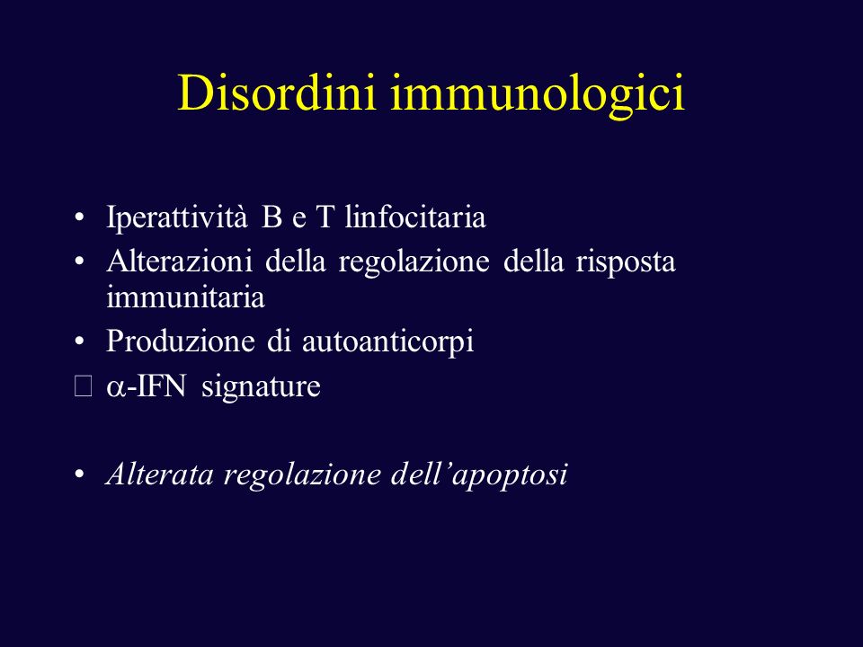 Disordini immunologici