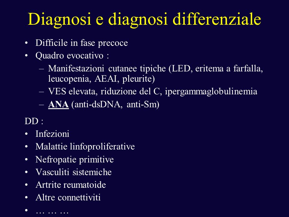 Diagnosi e diagnosi differenziale