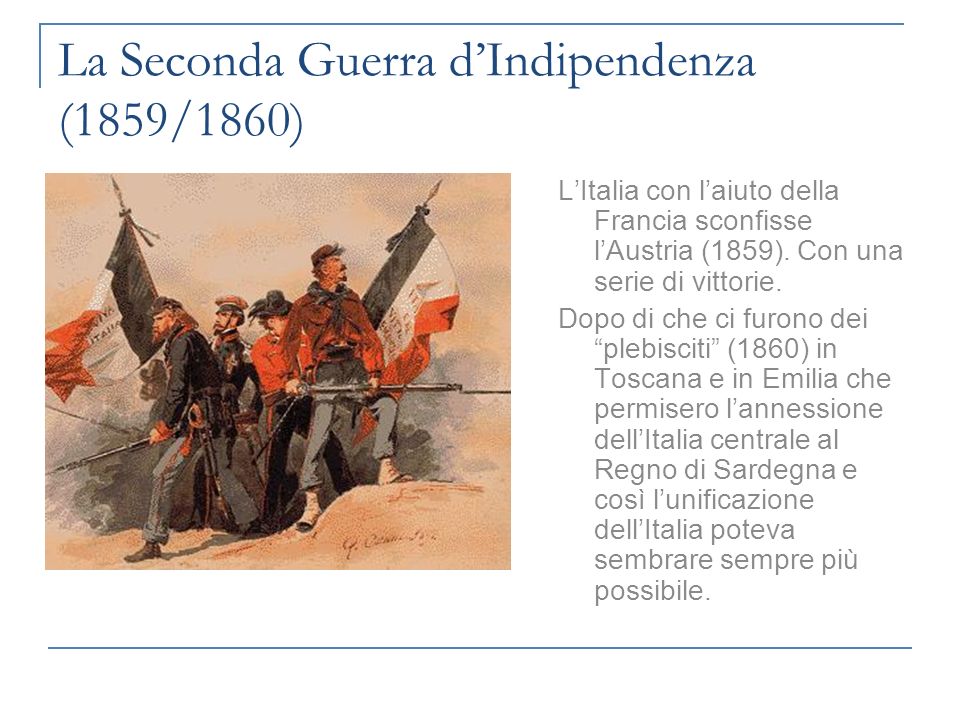 La Seconda Guerra d’Indipendenza (1859/1860)