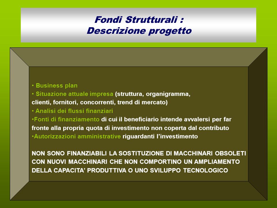 Fondi Strutturali : Descrizione progetto
