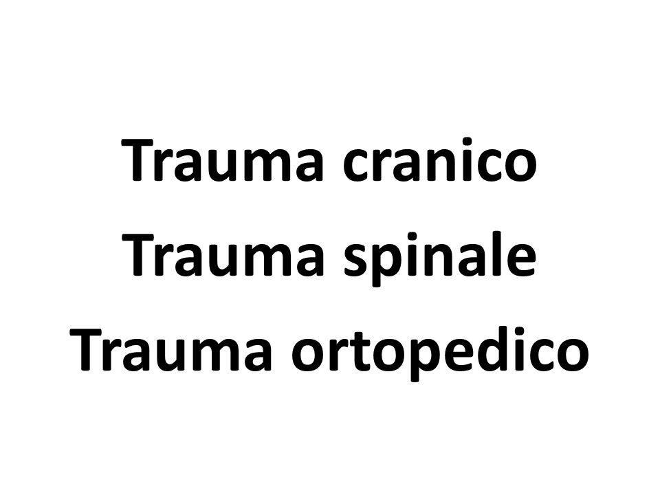 Trauma cranico Trauma spinale Trauma ortopedico