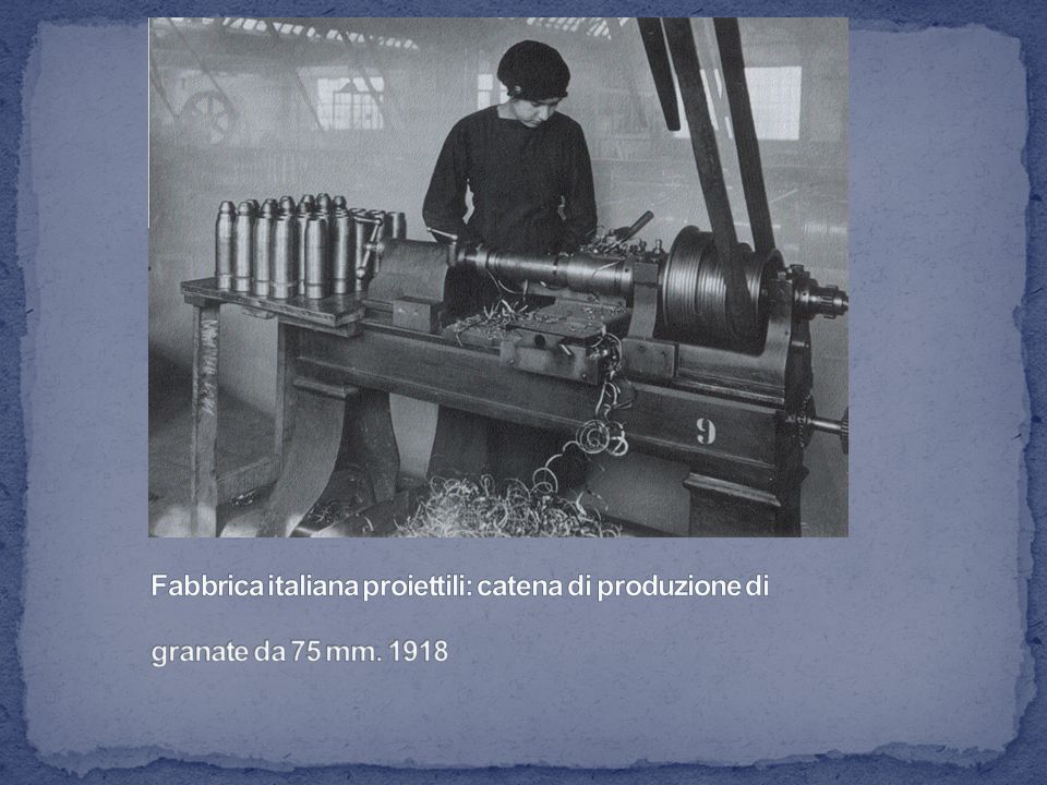 Fabbrica italiana proiettili: catena di produzione di granate da 75 mm