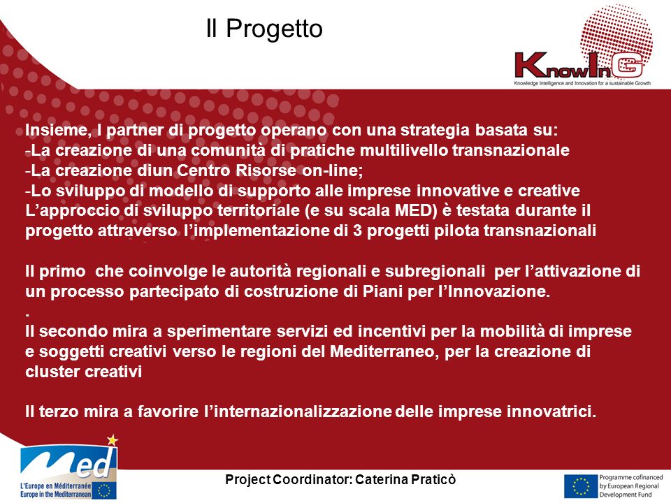 Project Coordinator: Caterina Praticò