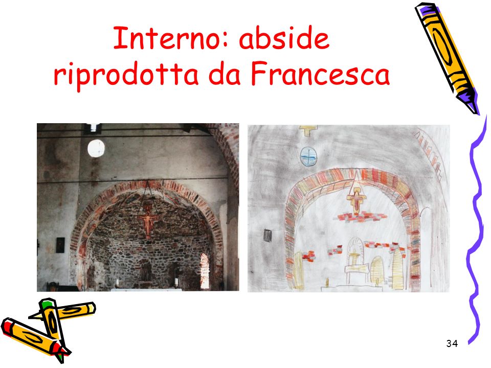 Interno: abside riprodotta da Francesca