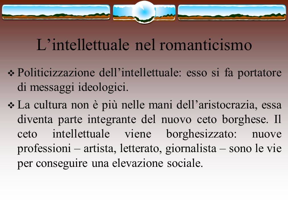 L’intellettuale nel romanticismo