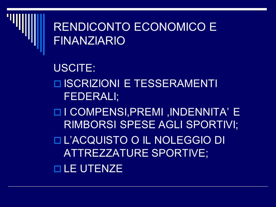 RENDICONTO ECONOMICO E FINANZIARIO