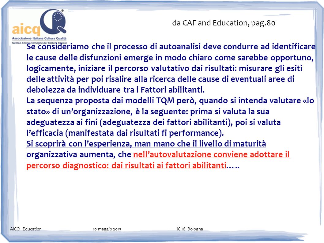 da CAF and Education, pag.80