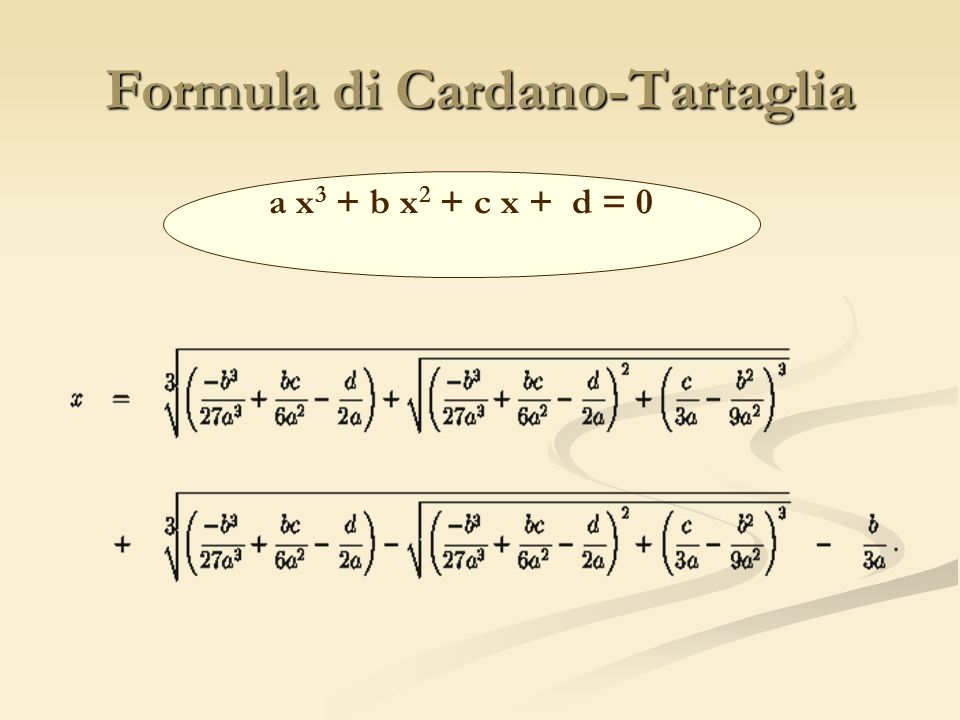 Formula di Cardano-Tartaglia