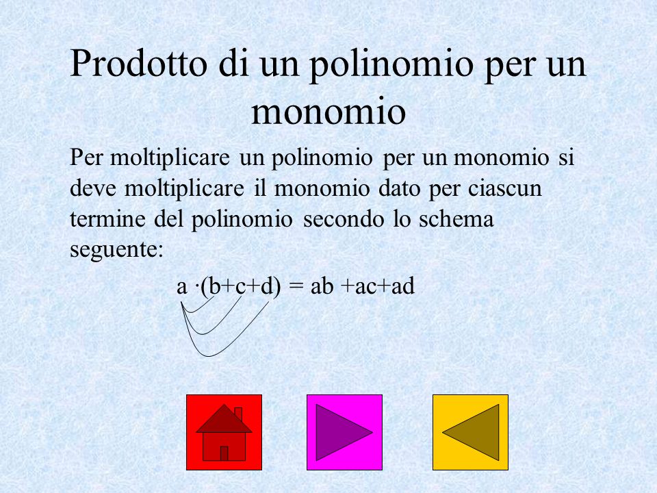 Prodotto di un polinomio per un monomio