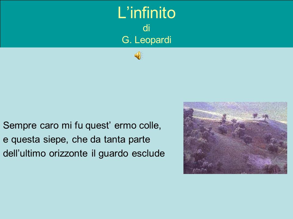 L’infinito di G. Leopardi