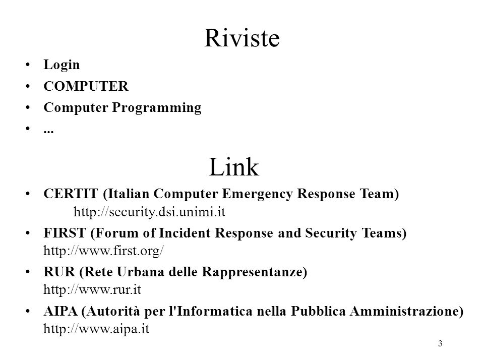 Riviste Link Login COMPUTER Computer Programming ...