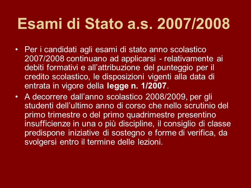 Esami di Stato a.s. 2007/2008