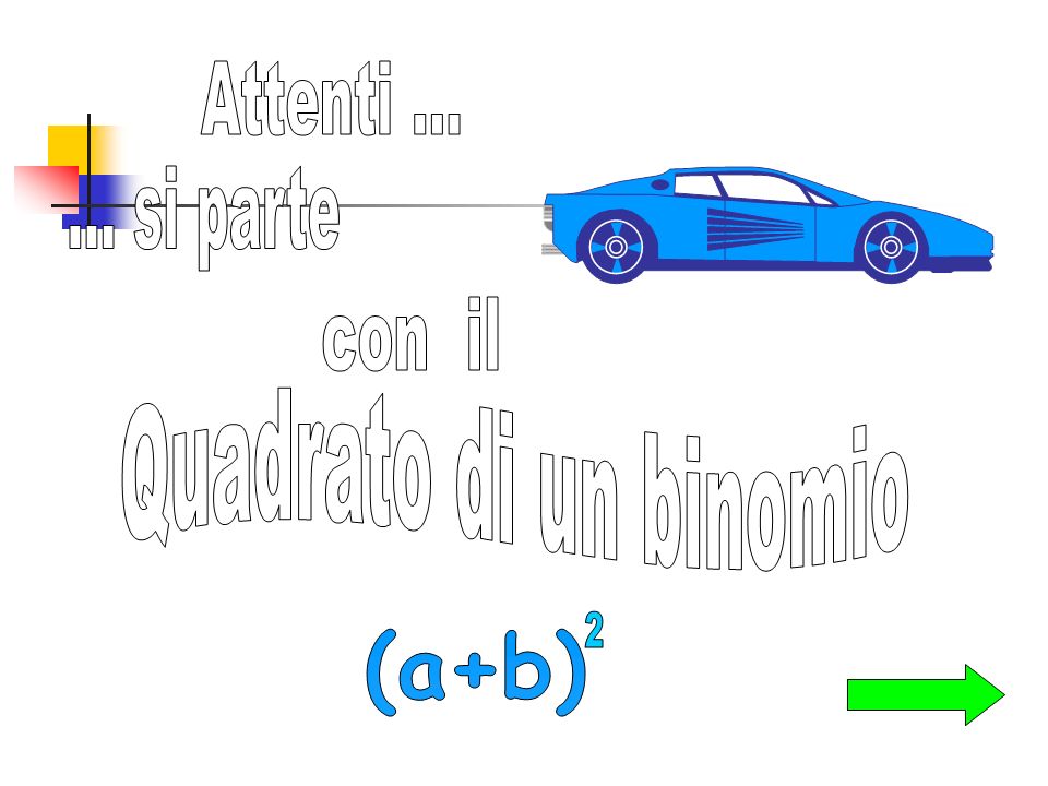 Attenti si parte con il Quadrato di un binomio 2 (a+b)