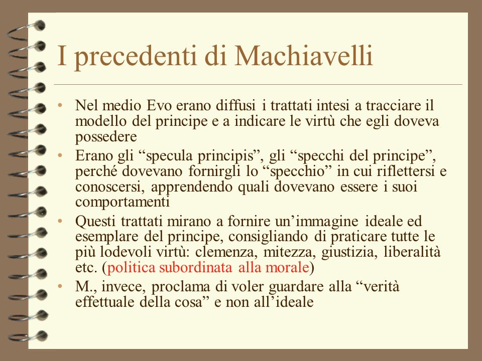 I precedenti di Machiavelli