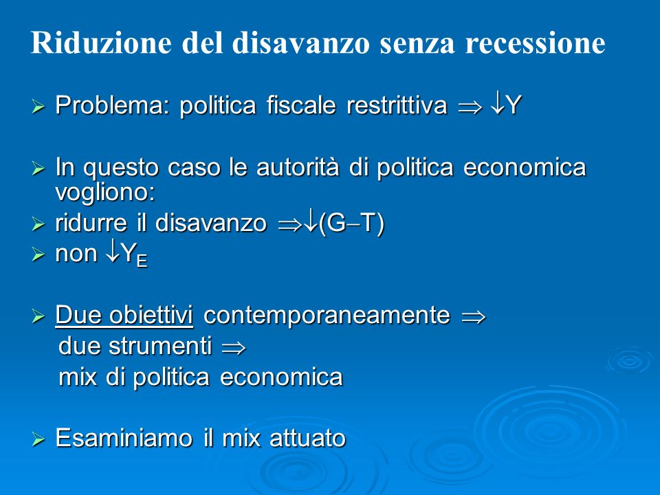 Riduzione del disavanzo senza recessione
