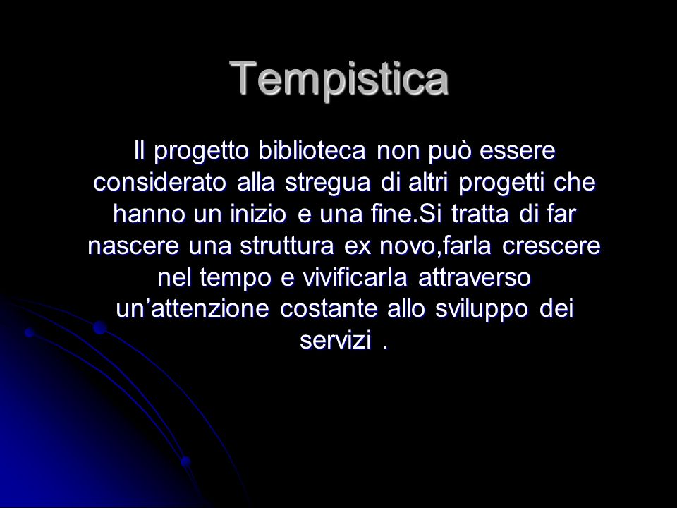 Tempistica