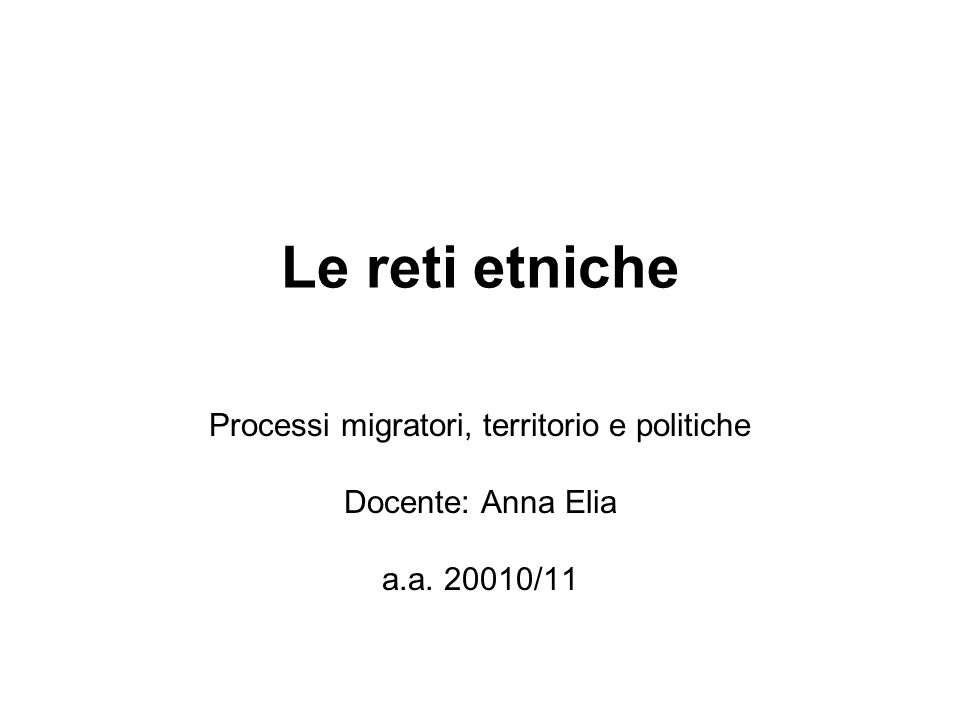 Processi migratori, territorio e politiche