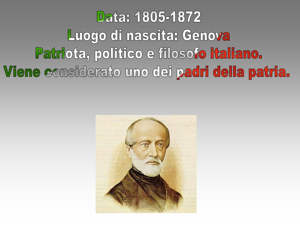 Luogo di nascita: Genova Patriota, politico e filosofo italiano.