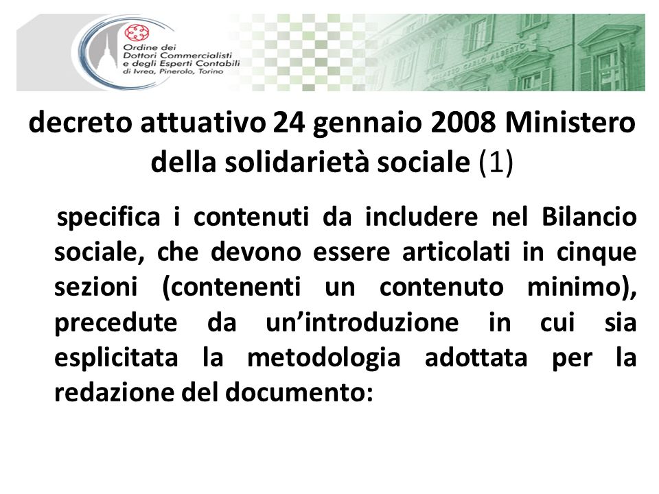 decreto attuativo 24 gennaio 2008 Ministero della solidarietà sociale (1)