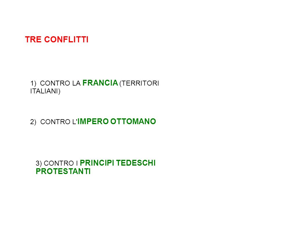 TRE CONFLITTI CONTRO LA FRANCIA (TERRITORI ITALIANI)