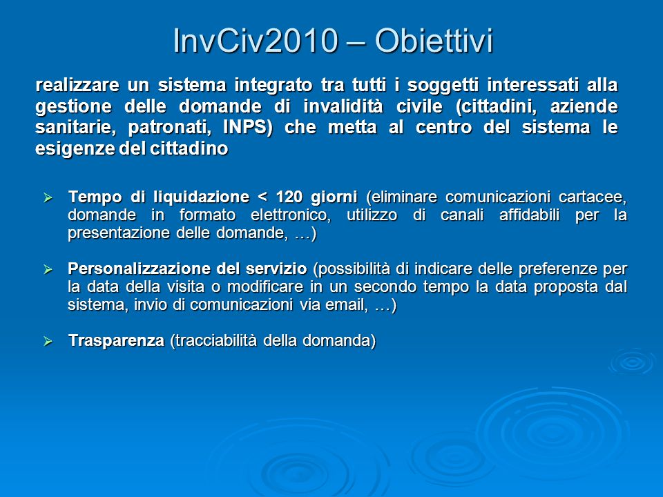 InvCiv2010 – Obiettivi