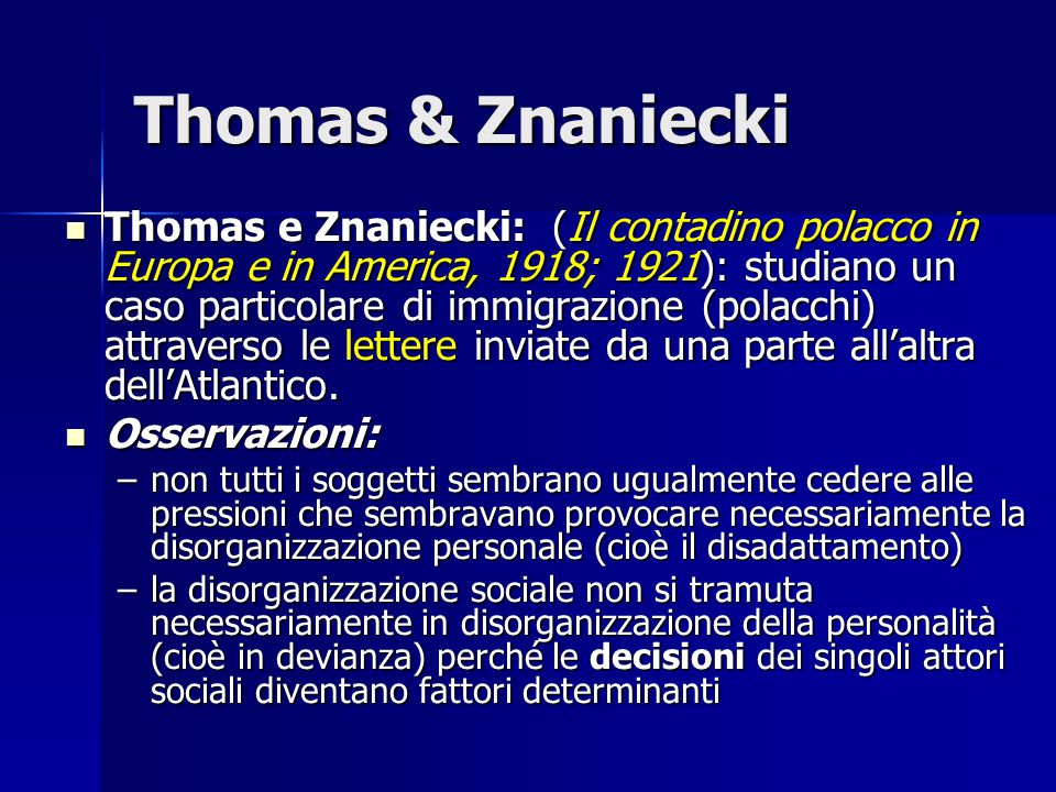 Thomas & Znaniecki