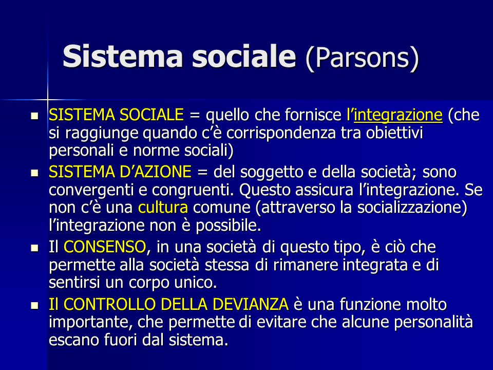 Sistema sociale (Parsons)