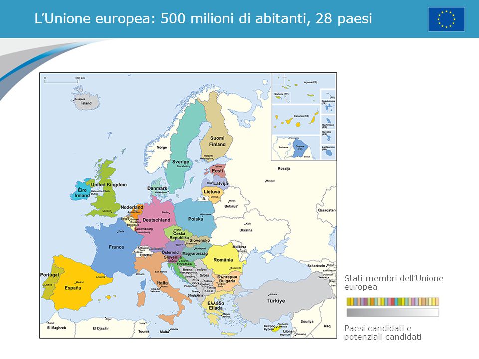 L Unione Europea 500 Milioni Di Abitanti 28 Paesi Ppt Video