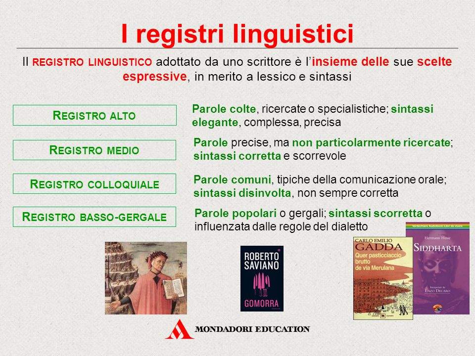 I registri linguistici