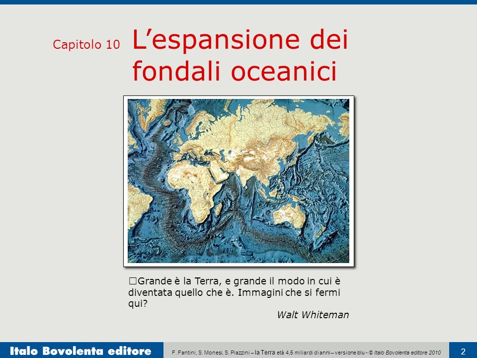 Capitolo 10 L’espansione dei fondali oceanici