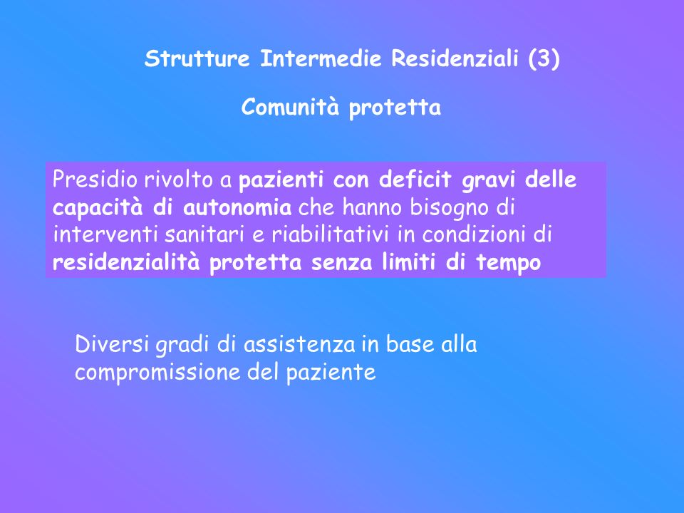 Strutture Intermedie Residenziali (3)