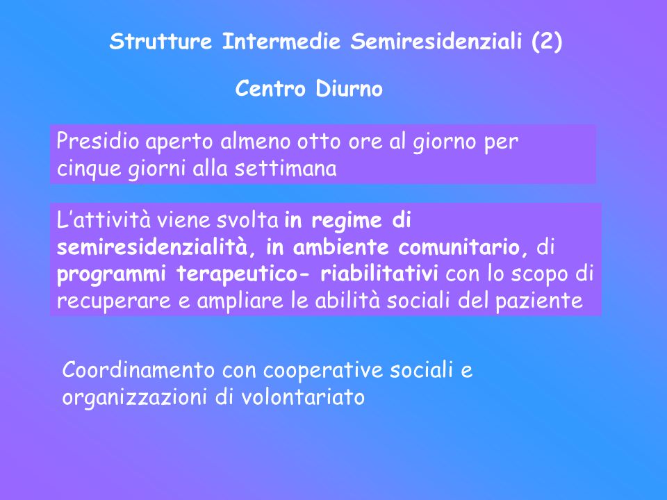 Strutture Intermedie Semiresidenziali (2)