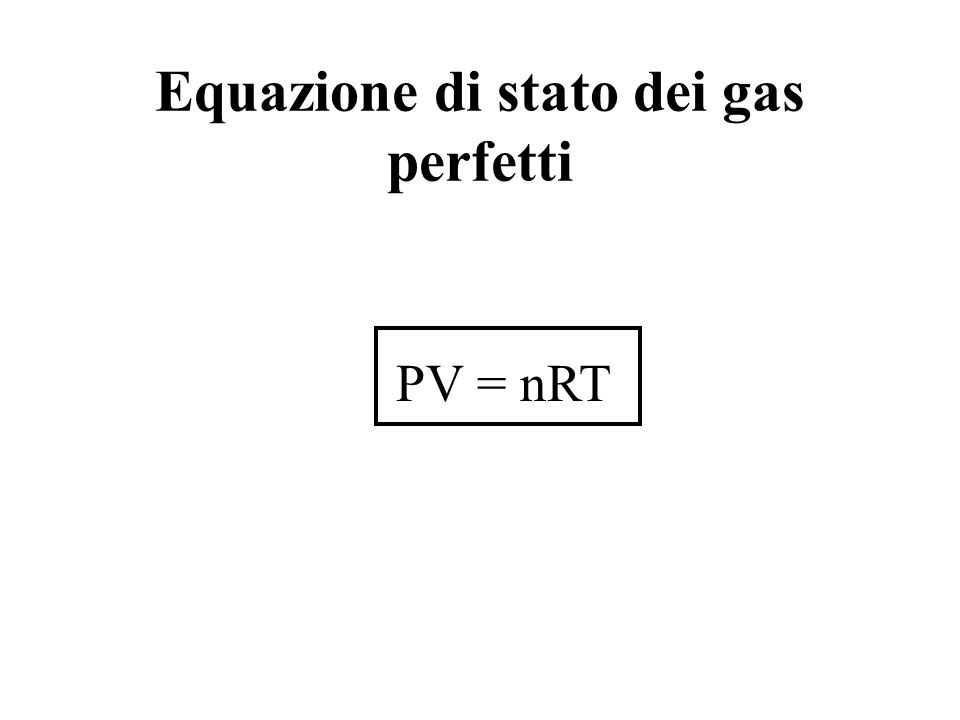 Equazione di stato dei gas perfetti