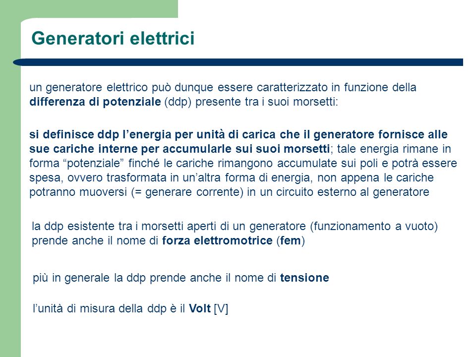 Generatori elettrici
