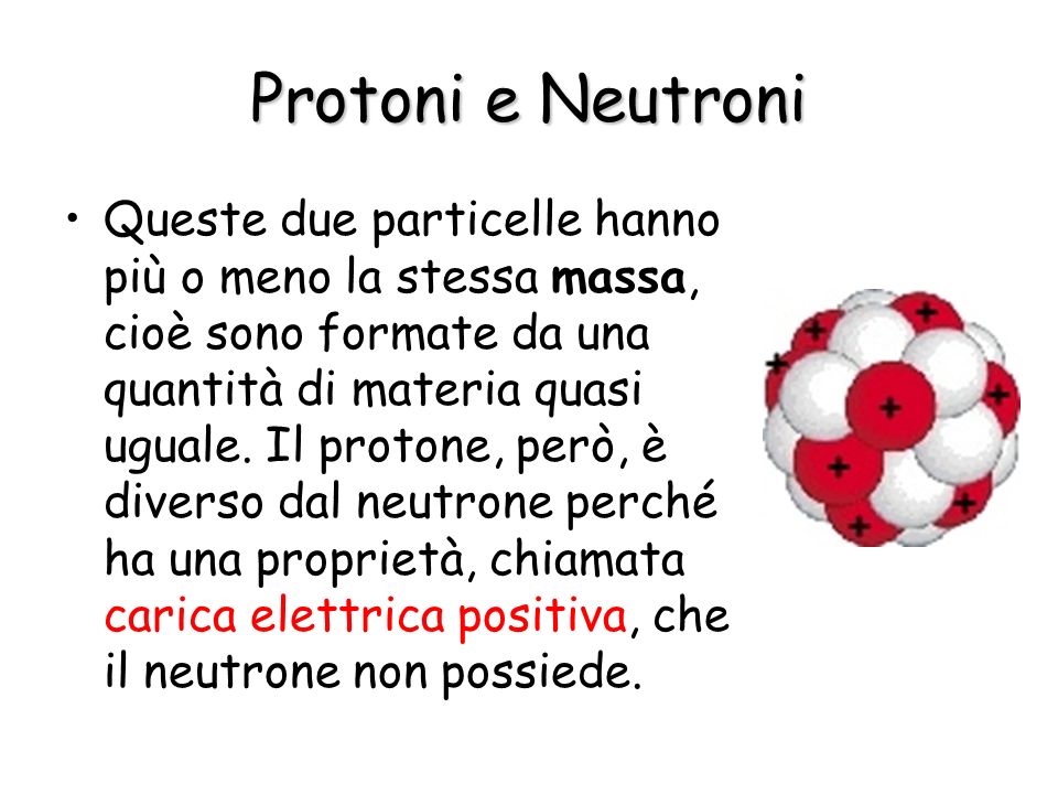 Protoni e Neutroni