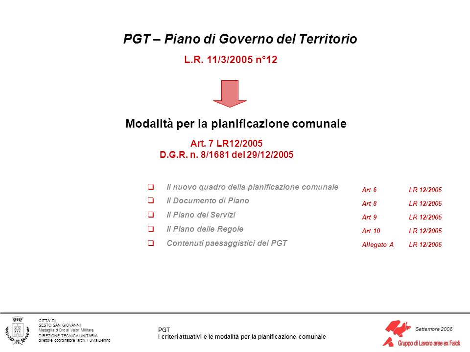 PGT – Piano di Governo del Territorio
