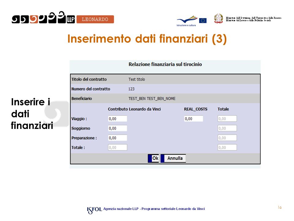 Inserimento dati finanziari (3)
