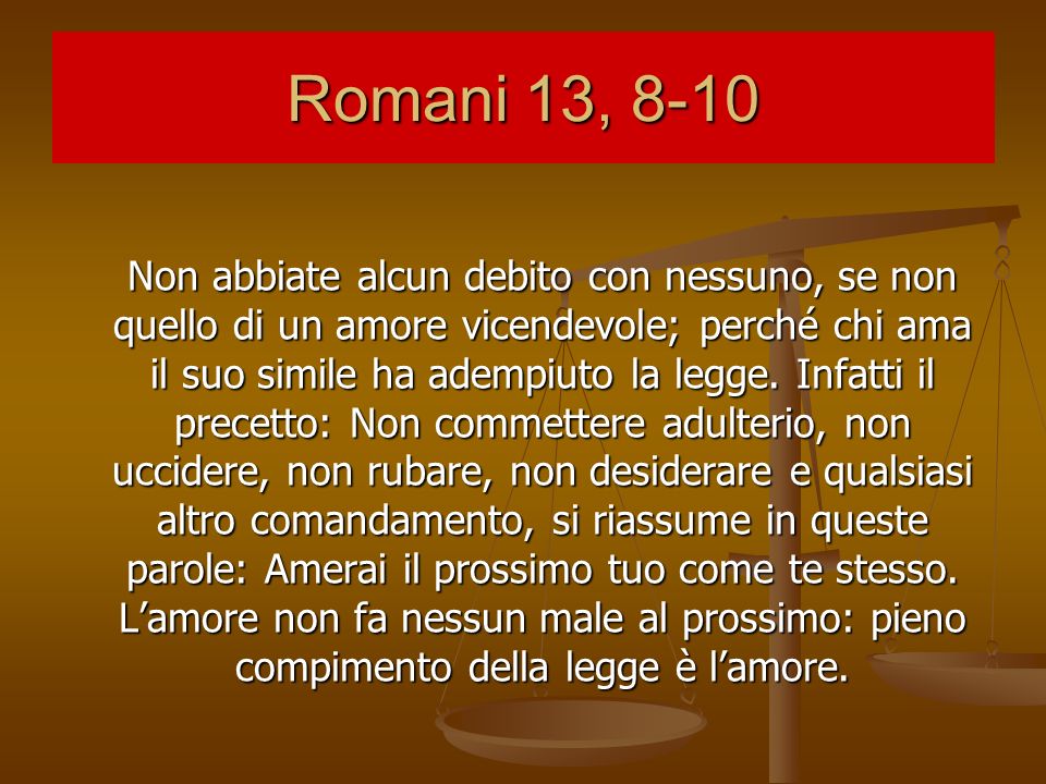 Romani 13, 8-10