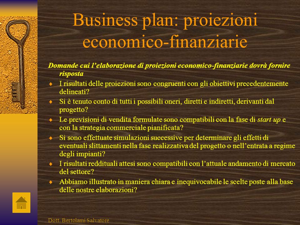 Business plan: proiezioni economico-finanziarie