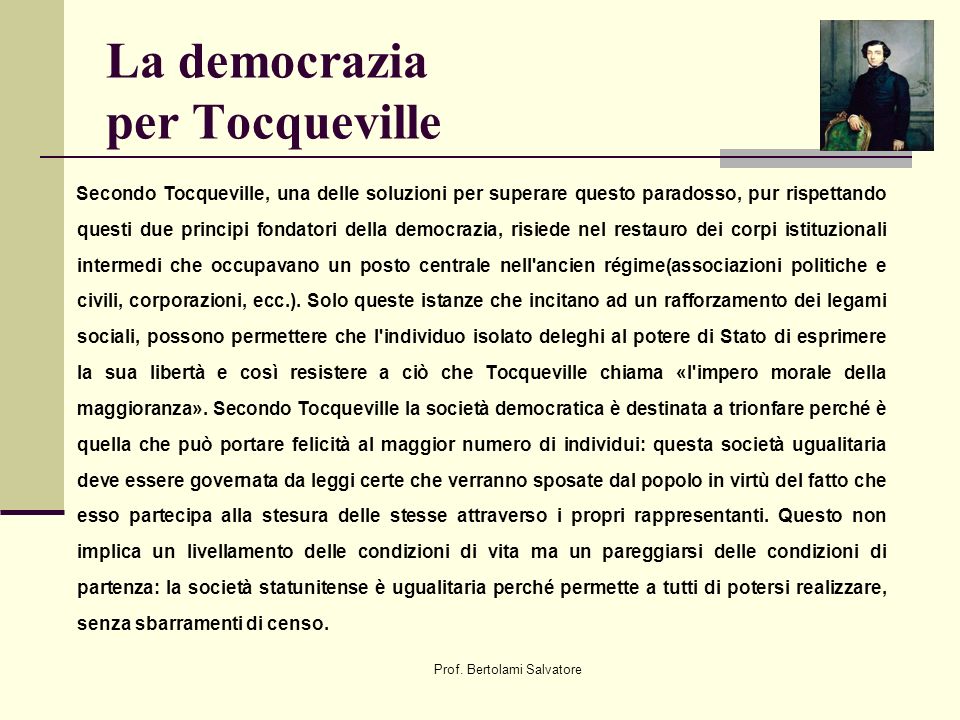 La democrazia per Tocqueville