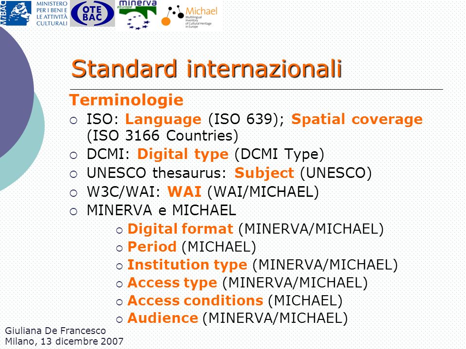 Standard internazionali