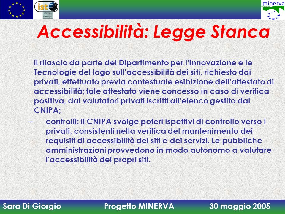 Accessibilità: Legge Stanca
