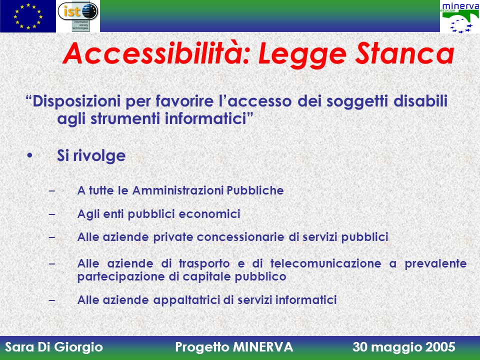 Accessibilità: Legge Stanca