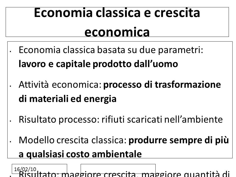 Economia classica e crescita economica