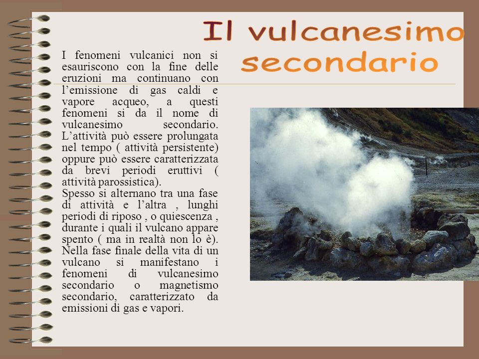 Il vulcanesimo secondario