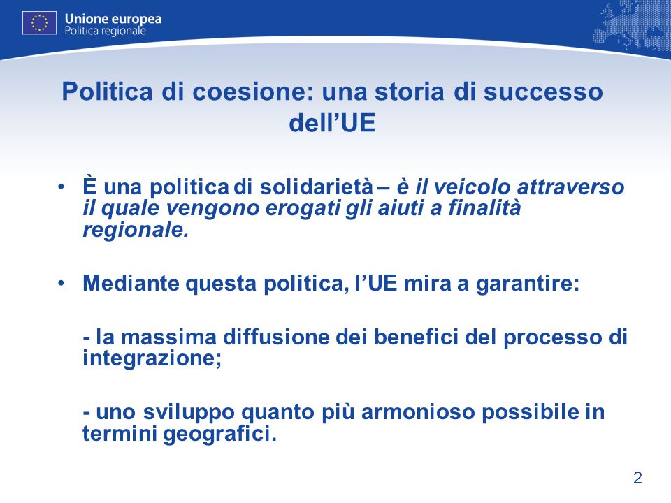 Politica di coesione: una storia di successo dell’UE
