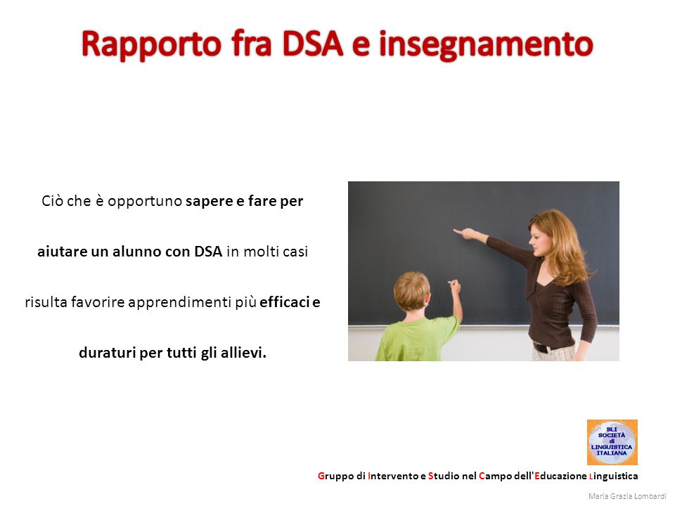 Rapporto fra DSA e insegnamento
